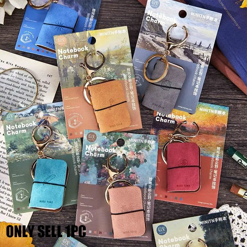 PU Soft Cover Mini Planner Notebook, Creative Portable Bean Journal, Keychain Accessory Gift, Compact Hand Account Book