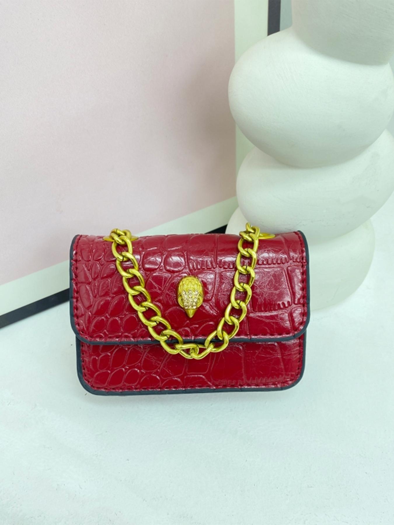 Elegant Mini Crossbody Shoulder Bag for Women, Magnetic Closure, Letter Pattern, Versatile Daily Use, Travel, Commute