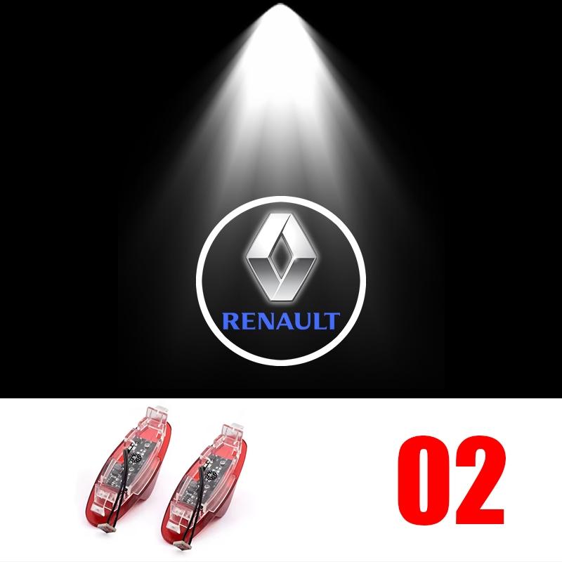 2pcs/4pcs  Renault Car Door Lights, Welcome Projection Lamp, High-Definition Non-Fading, Fits Megane Laguna Latitude Talisman, Car Interior Decor