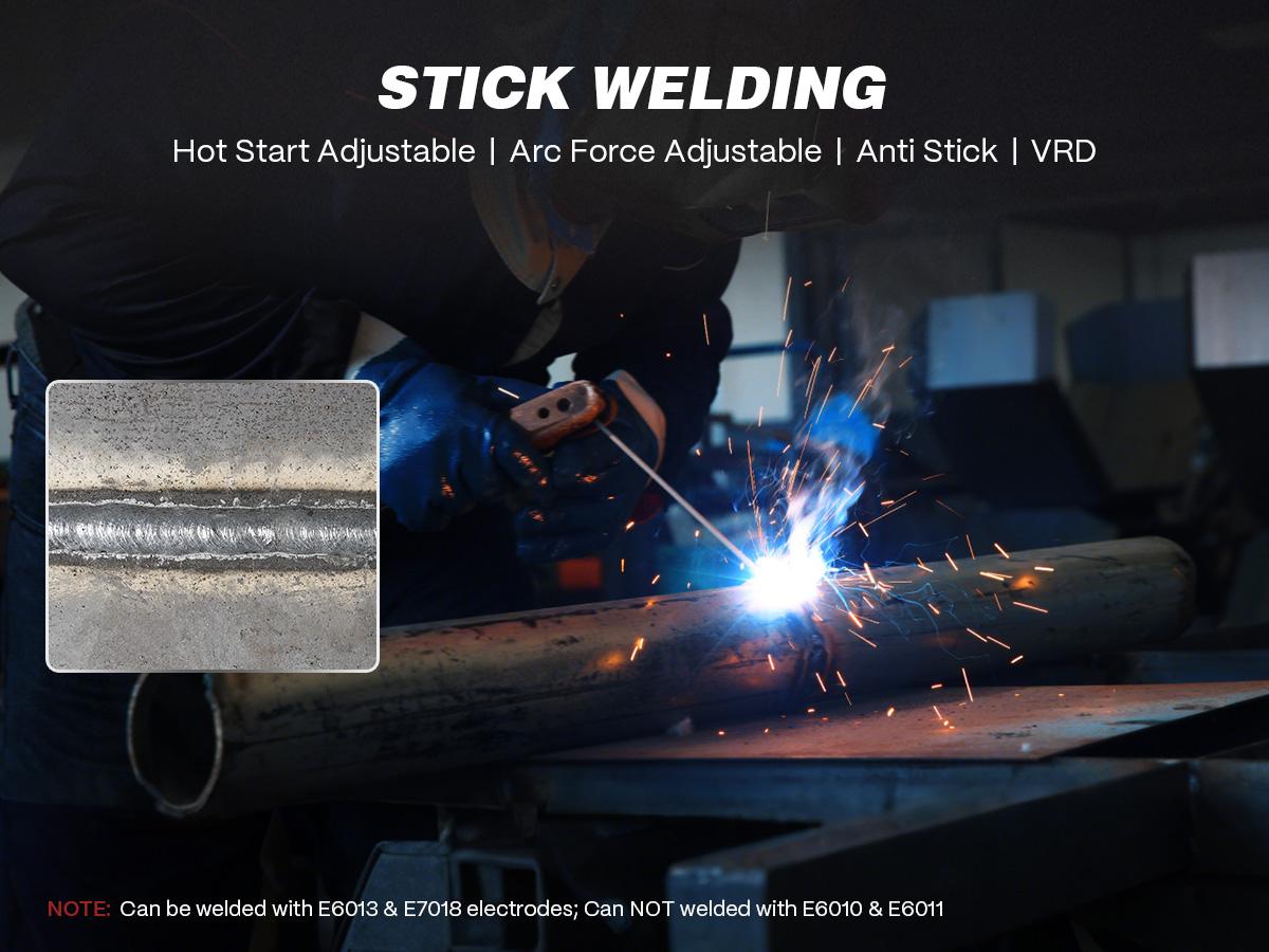 ARCCAPTAIN 135A MIG Welder, 2025 Newest [Large LED Display] 110V Welder Flux Core MIG, Lift TIG, Stick, 3 in 1 Welding Machine Gasless MIG Welder Machine 110V, IGBT Inverter Welder with Synergy, 2T/4T