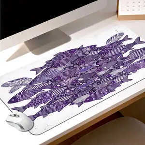 LIVEKEY XXL Universe Koi Fish Universal Mouse Pad  80x40cm Large Cosmic Starry Sky Desk Mat  Non Slip Rubber Base  Stitched Edges  Extended Desk Accessory for Gamers  Desk Accessories