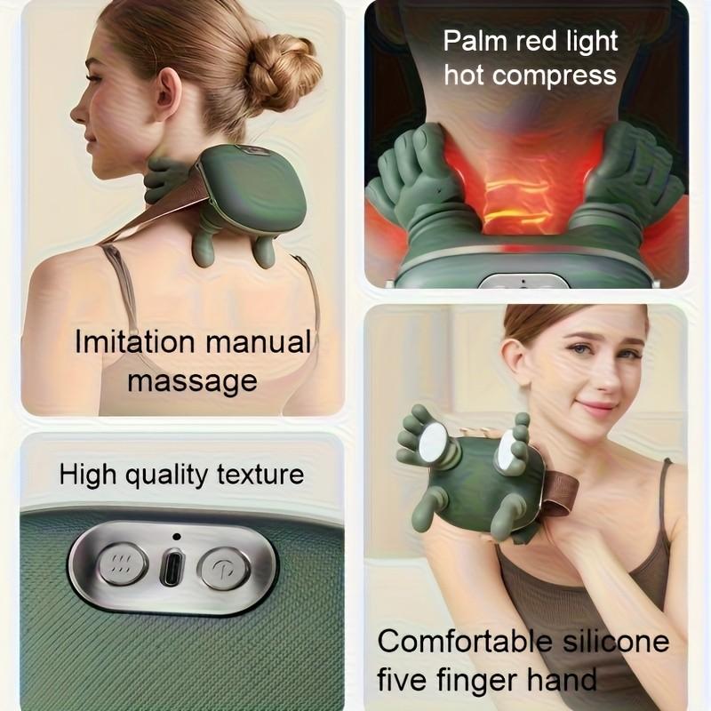 Multifunctional Electric Massage Device, Shoulder Neck Lower Abdomen, Acupressure and Kneading Pillow, Compact Lightweight Portable Massagers, Ideal Gift