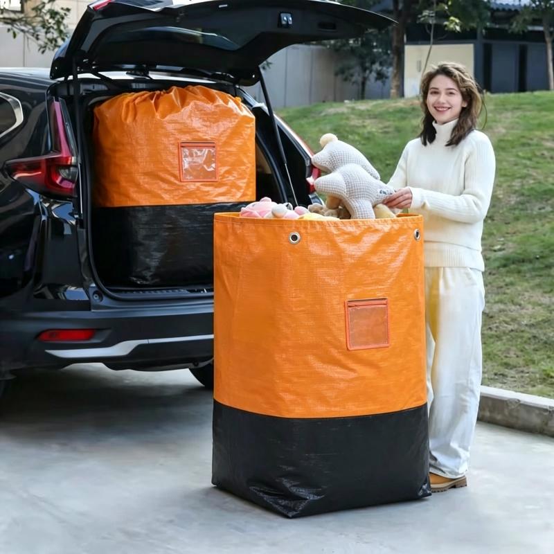 1/2/3/4 pcs Thickened moving bags, wear-resistant drawstring bags, extra-large luggage bags, large-capacity clothes and quilts storage bags, travel organizing boxes, packing bags, Foldable Storage Bags
