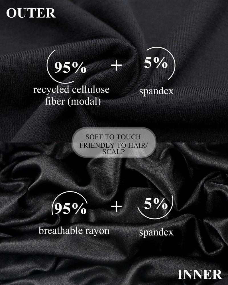 Turban for Men- Satin-Lined Durag Head Wrap for Fashion & Comfort - Multipurpose Head Scarf Head Warp for Men and Women