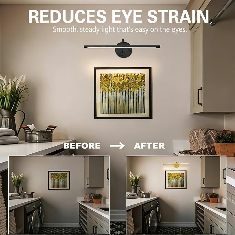 Control Ambient Dimmable LED Wall Lamp with Timer & Rechargeable Suitable for Gallery Lighting, Color-Changing Night Light, Plug-and-Play Semi-Recessed Installation for, Plastic Housing, Lighting Fixture