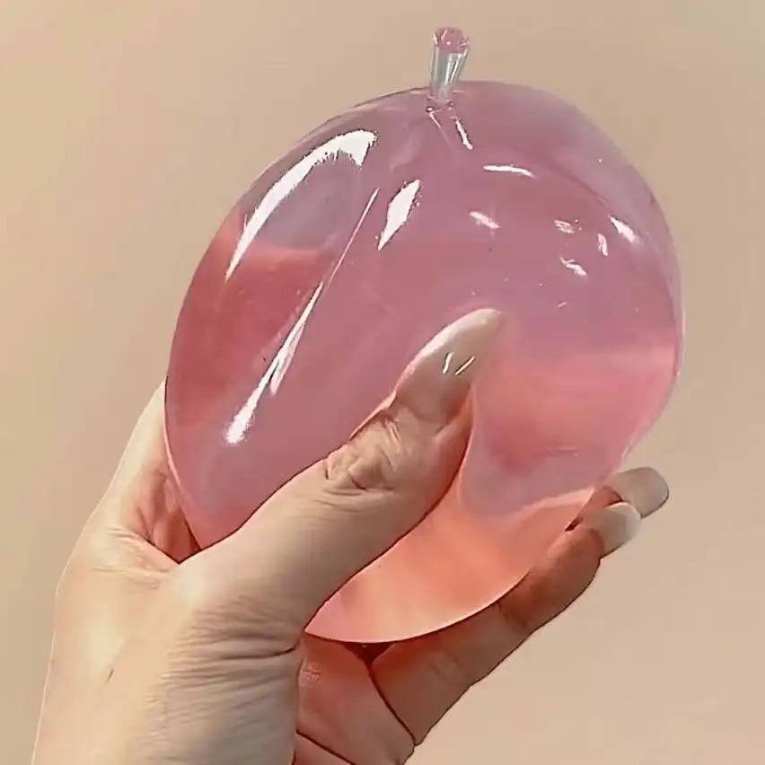 Crystal Apple Figurine, Soft, Ultra-Thin Skin, Stress Relief Toy, Touch Sensory Toy, Office Desk Decor, Non-Edible Gift, Decorative Figurines
