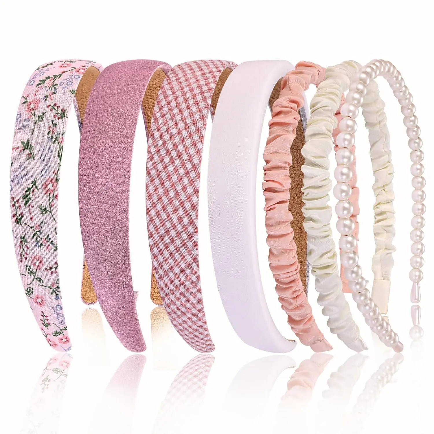 7 count Headbands for Women Girls, Non Slip Cute  Floral Padded  Wide Fashion Multi-style Headbands for Girls