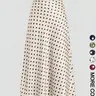 Women's Polka Dot Print Midi Skirt, High Waist, A-Line Flared Hem, Smooth Draped Flowy Woven Fabric, Daily Casual Commute Date Evening Party Vacation Wear, French Retro Elegant Chic Style