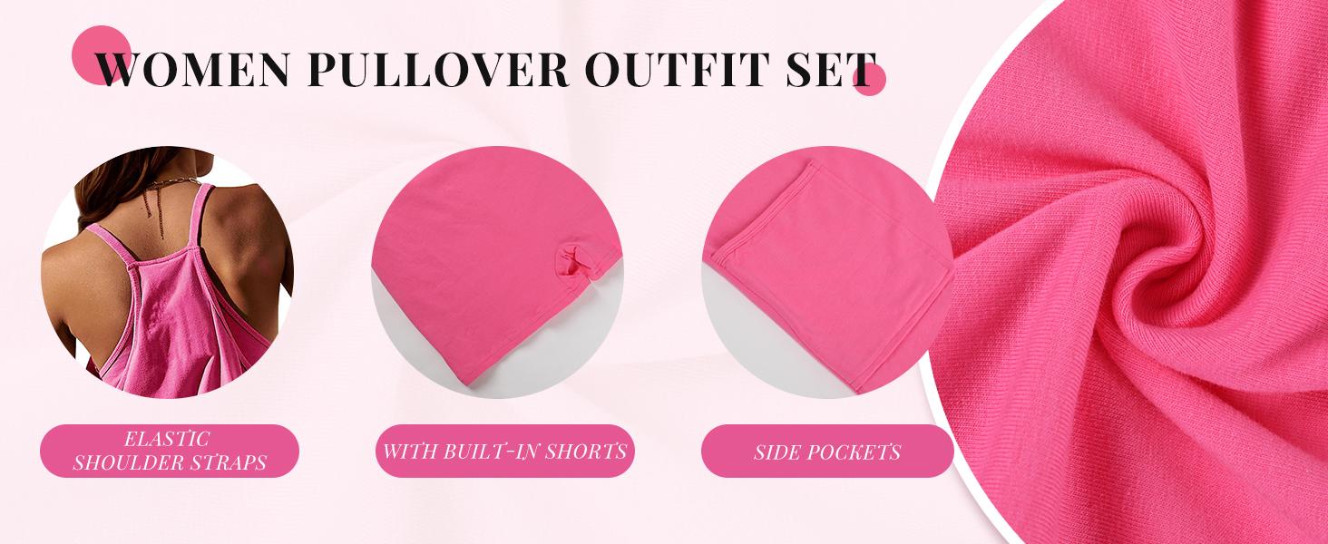 UANEO Women's Summer Sleeveless Mini Dress V Neck Spaghetti Straps Athletic Built-in Shorts Sundress UANEO Women's Summer Sleeveless Mini Dress V Neck Spaghetti Straps Athletic Built-in Shorts Sundress