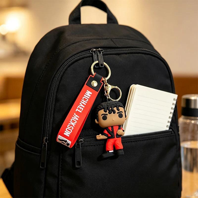 Michael Jackson Keychain Classic Dance King Pendant Key Ring Fashion Singer Key Chain Music Idol Keychain For Home Decoration