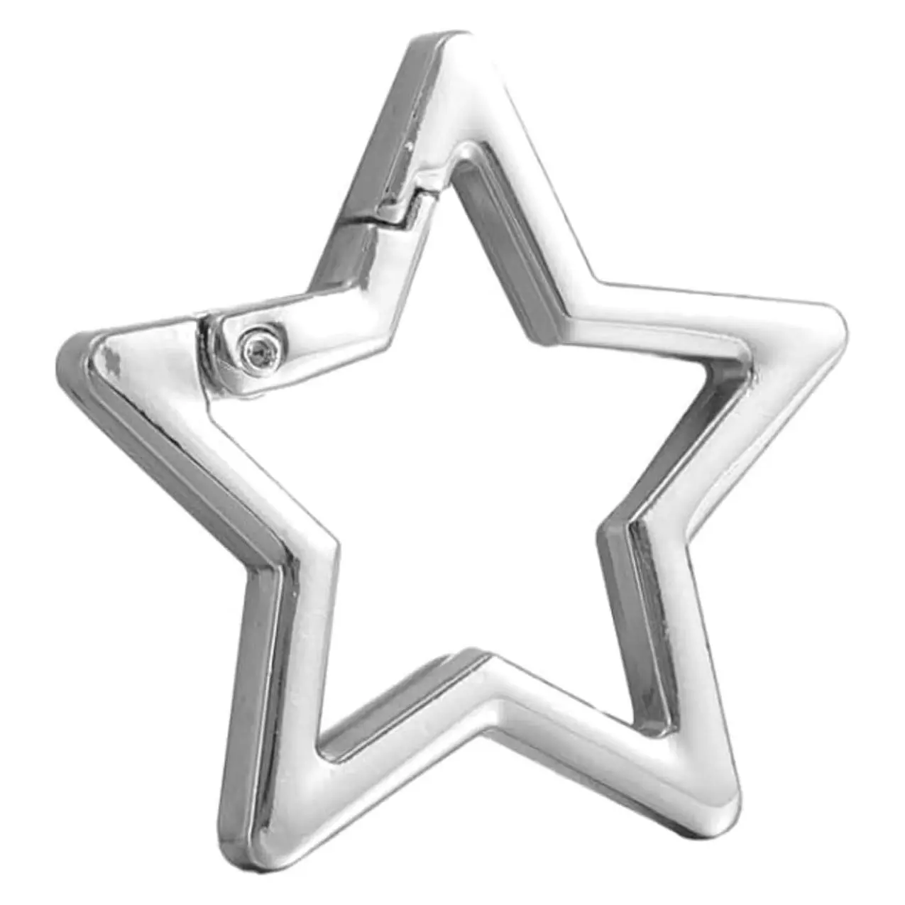 Star Shaped Stainless Steel Keychain Carabiner Clip Snap Hook Holder with Key Rings for Keys and Wallet AccessoryGift