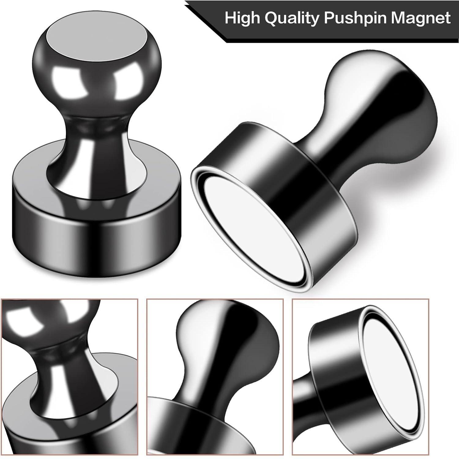 12 Pack Refrigerator Magnets, Small Strong Magnetic Clips for Whiteboard, Office, Classroom, Kitchen and Maps, Fridge Magnet Clip