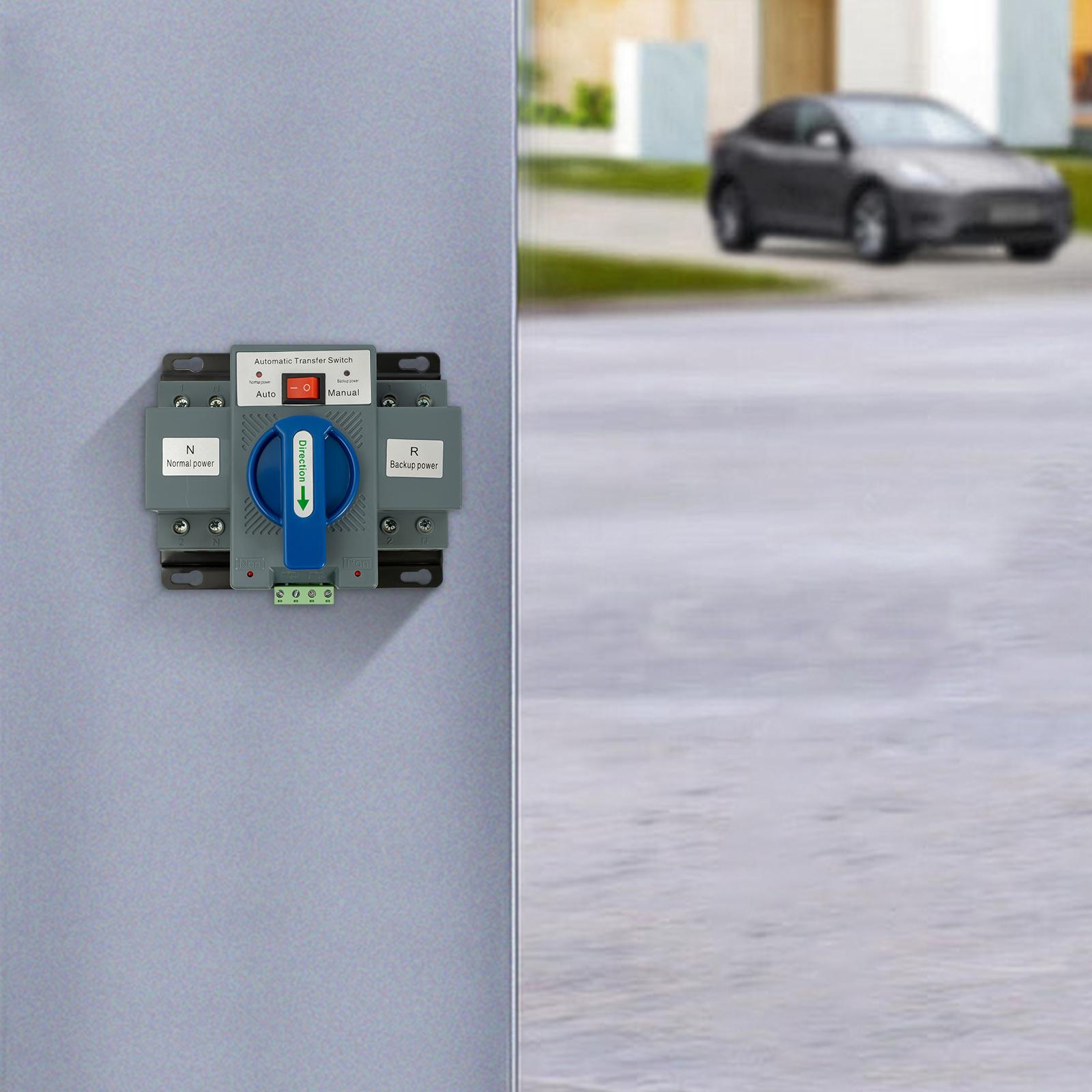 Double Power Automatic Change-over Switch 63A 2-Second Switching CE Certified Manual/Automatic for Home Office Elevator