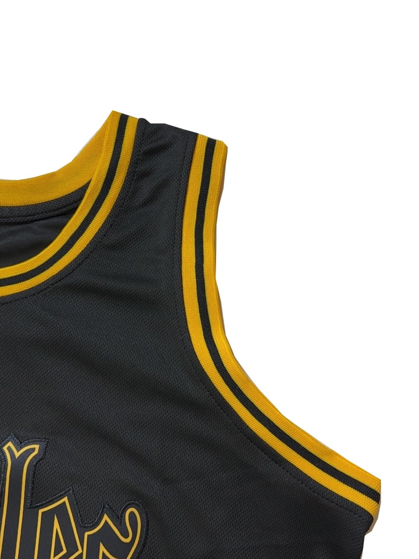 Men's #77 Stitched Basketball Jersey, Loose Fit Knit Fabric, Embroidered Letters and Numbers, Unisex Outdoor Training Casual Wear