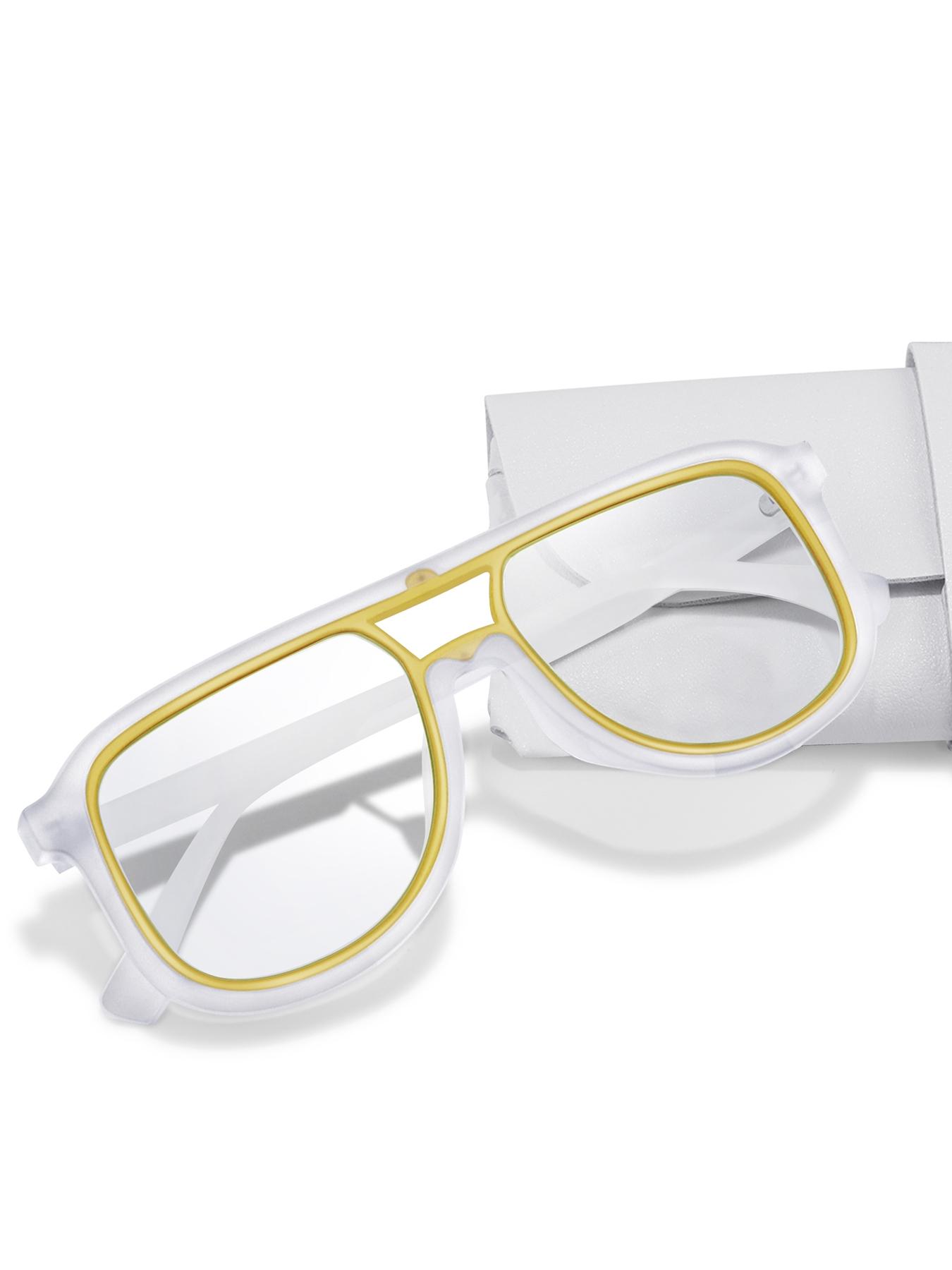 Unisex Colorful Photochromic Sunglasses, Bohemian Style Fashion Eyewear, Casual Plastic Frame, All-Season Decorative Lens