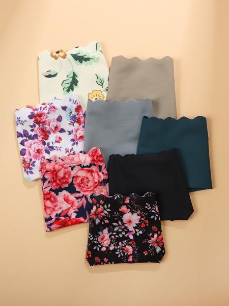 Women's Heart Pattern Fitted Underwear Set, Extra Thin Casual Yoga Pants, All Season Comfortable Design, 8-Piece Pack