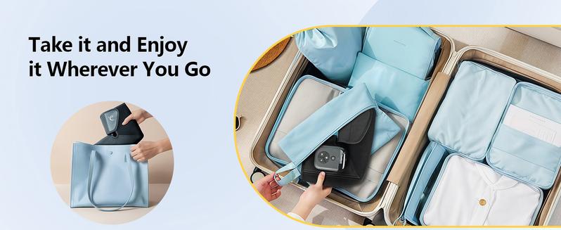 1 Pieces Cordless Rechargeable Foot Massager with Air Compression, Heating & DIY APP - Fits Sizes 6 to 10 for Smart Foot Care