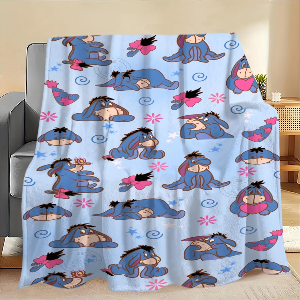 Soft Comfortable Printed Blanket, Office Nap Air Conditioning Blanket, Sofa Blanket, Autumn Winter Car Blanket, Hotel Couch Bed Camping Multi-Purpose Blanket