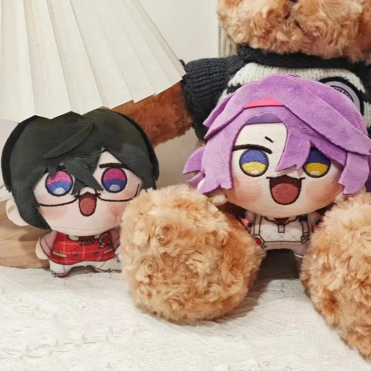 NIJISANJI Plush Dolls & Keychains 10cm - Kuzuha, Tobita Nui, Yumeoi Kakeru, NuNu - Printed Cotton Doll Keychain Pendant