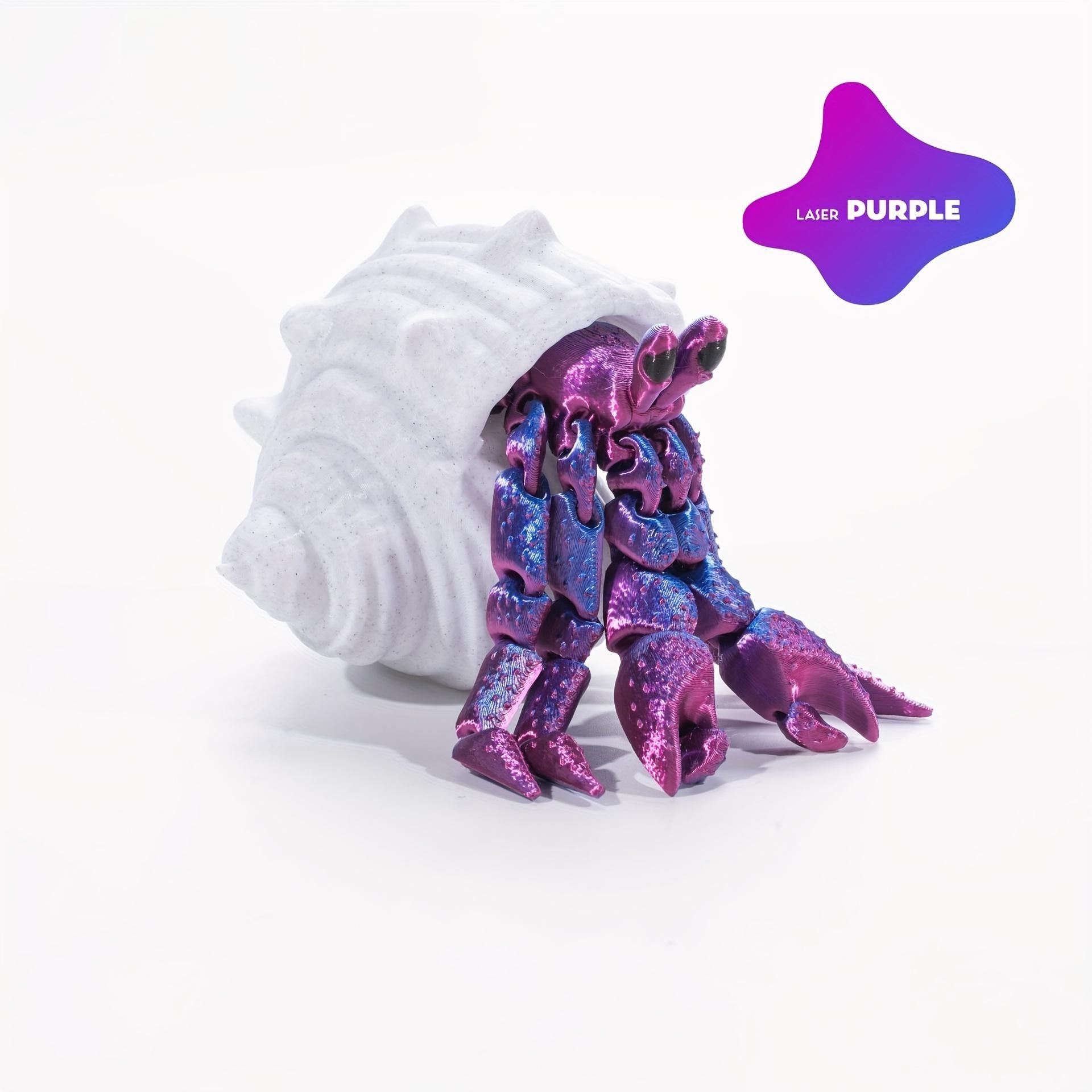 3D Printed Hermit Crab Cute Toy, Separable Crab Shell Creative Miniature, 3D Model Decorative Item, Unique Gift Idea