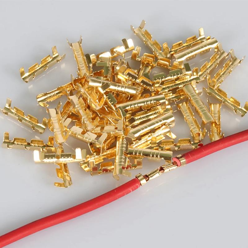 400PCS boxed U-shaped copper ring terminal crimping wire, non insulated end shovel connector kit, wire connector for quick wiring cable connection, parallel cold terminal+1PCS pliers
