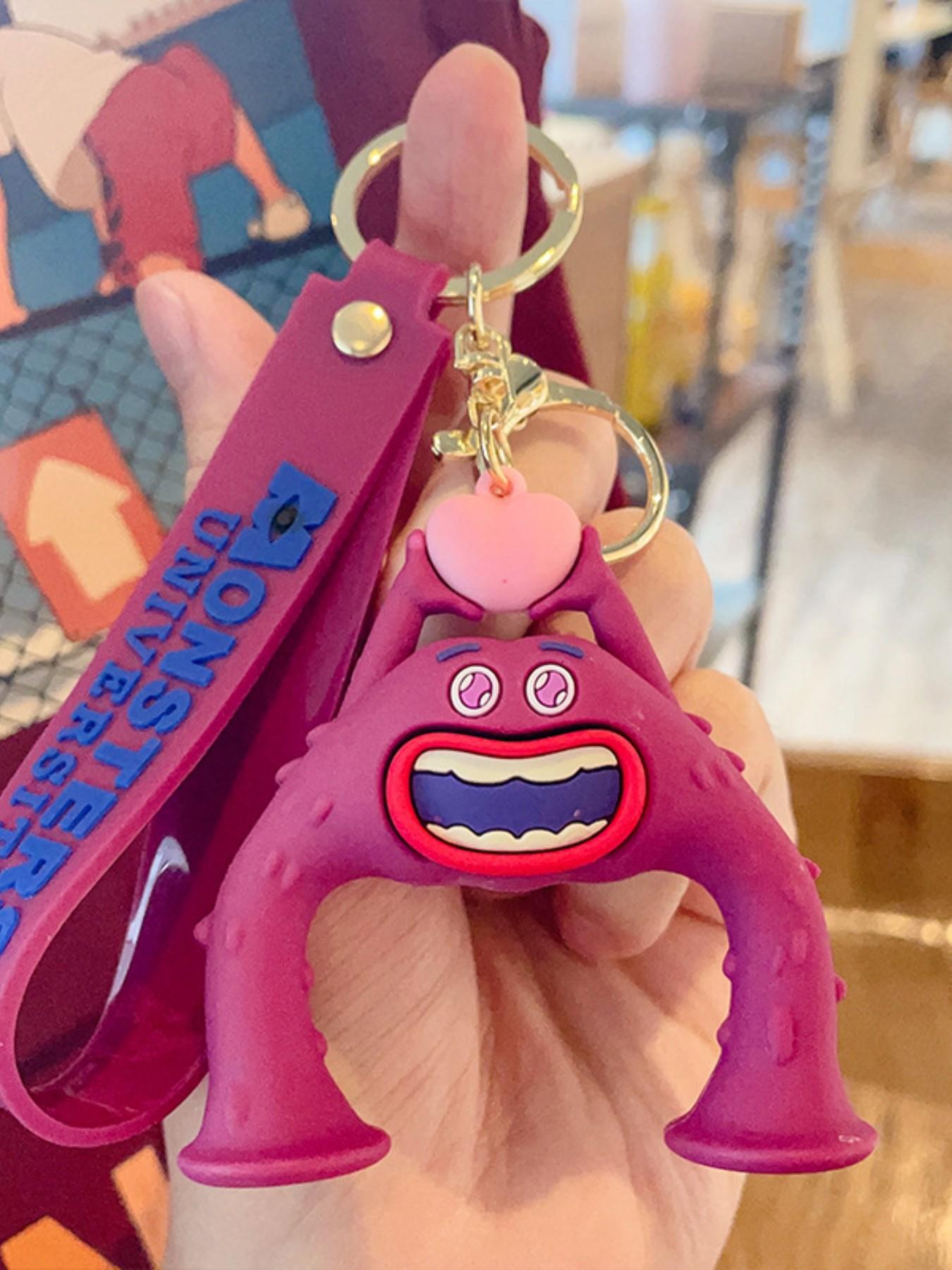 Monster University Series Keychain, Cute Cartoon PVC Figure, Backpack Pendant, Car Gift, Anime Monster University Accessory