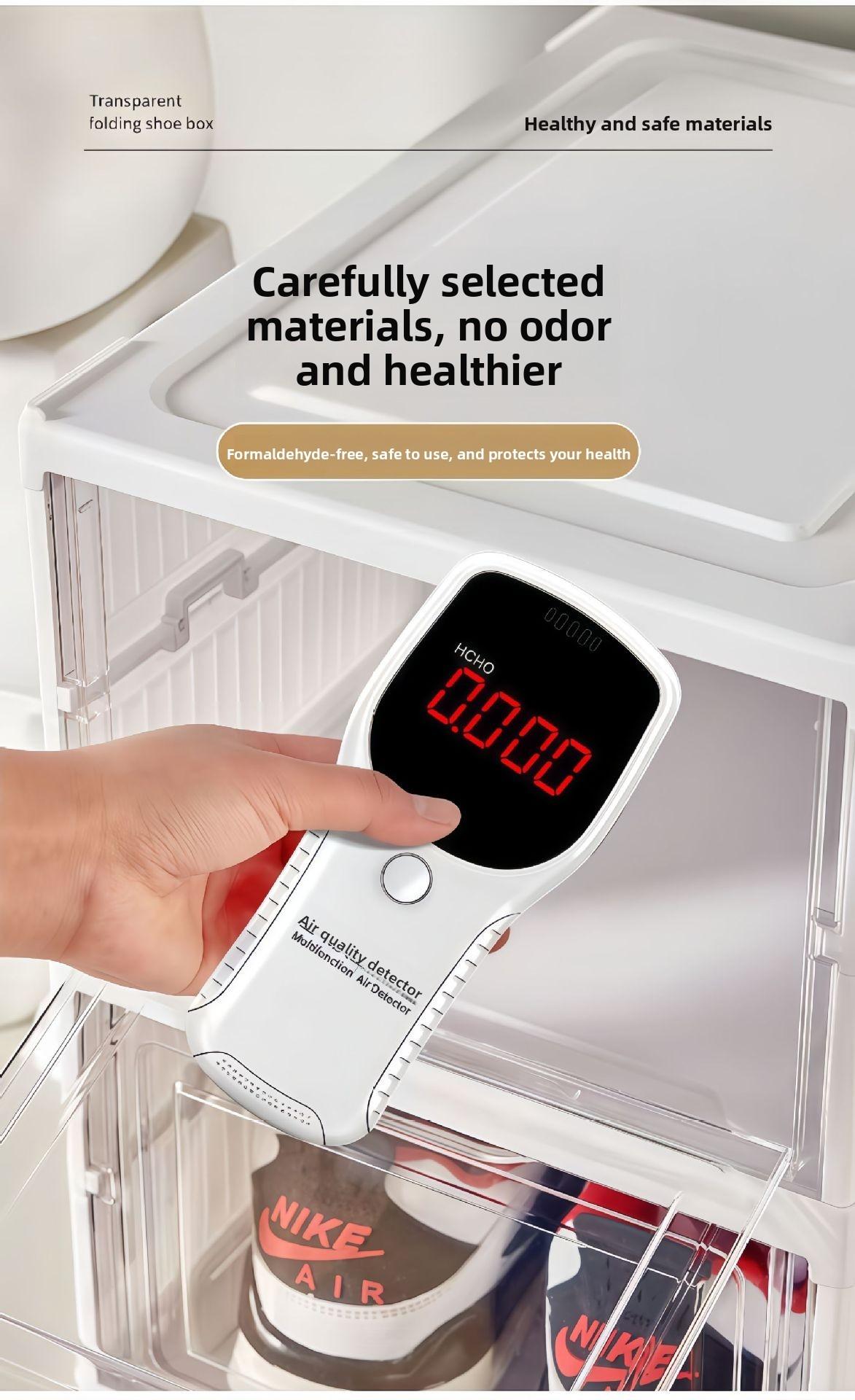 3/6 Installation-free folding shoe rack Transparent shoe storage box Shoe display cabinet Integrated moisture-proof, dustproof, durable and beautiful shoe cabinet Shoe rack