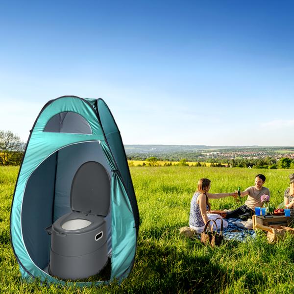 120x190cm 1-Person Pop Up Privacy Shelter Tent, Portable Outdoor Changing Room & Shower Toilet Tent, Lightweight Steel Wire Frame, Compact Fold, Built-In Storage Pocket, No Floor (for Hiking Camping Outdoor Showers)