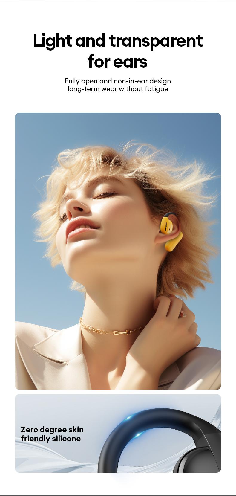 Transformers T21 Ear-Mounted Bluetooth Headset Bluetooth 5.4 360°Stereo Sounds Effects Large Capacity Battery