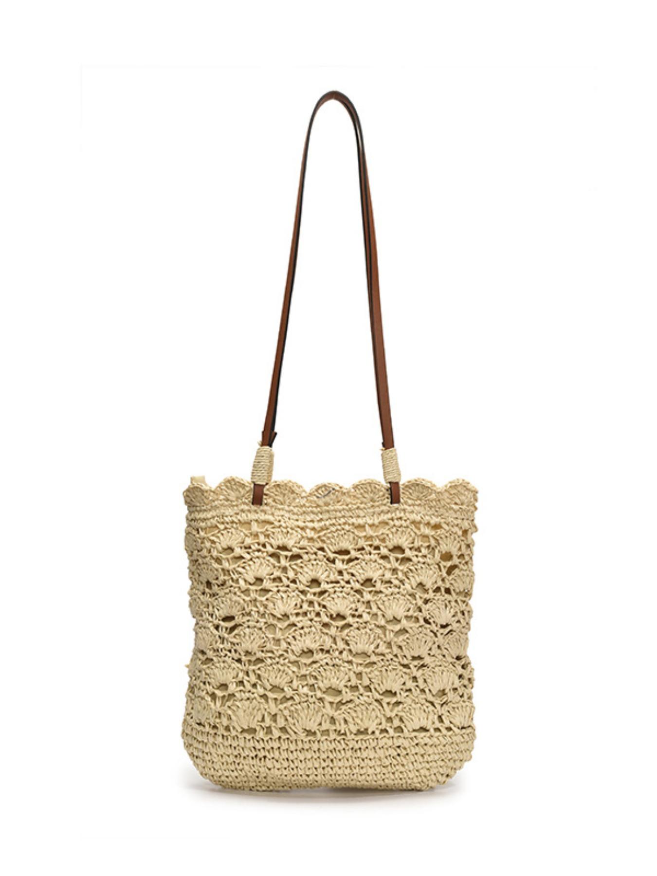 2026 New Spring Fashion Shoulder Bag, Unique Handwoven Straw Basket, Casual Beach Resort Style, Women's Elegant Crossbody Bag