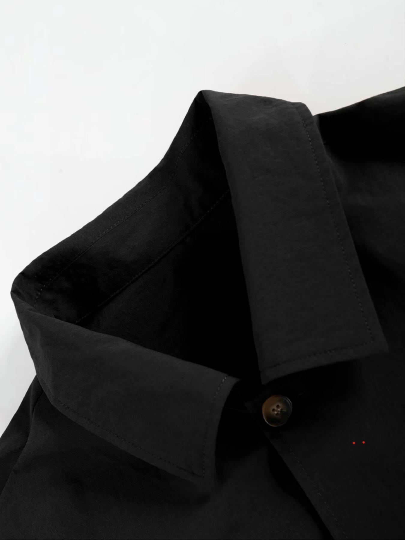 Fkfcv High-Quality Fabric Men's Jacket, Stylish Classic Long Sleeve Streetwear with Pockets, Perfect for Cold Autumn and Winter Seasons