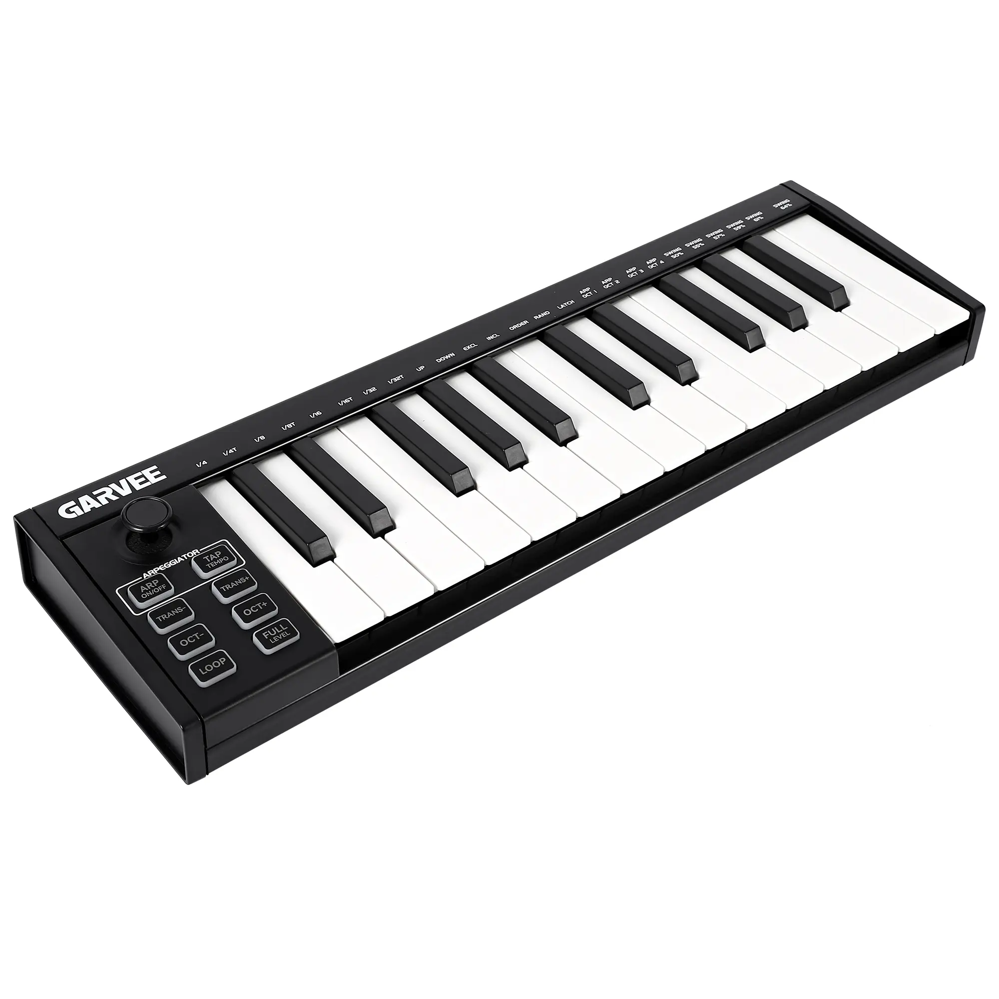 Professional 25-Key MIDI Keyboard Controller with USB & DAW Integration – 8 Velocity-Sensitive Drum Pads, OLED Display & Assignable Controls – Ideal for Music Production, Beat Making, Studio Recording & Live Performance