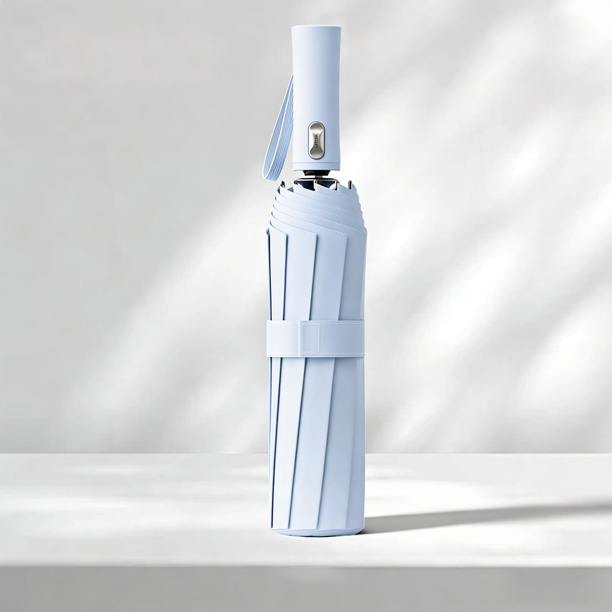 New Auto Open Close Umbrella, 40% Easier Retraction, Vinyl Coated UV Protection Umbrella, Thickened Fiberglass Windproof Frame for Work, Outdoor Leisure, Fishing, Golf, and Travel