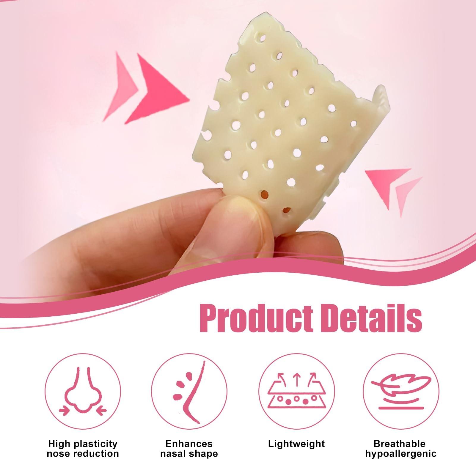 3pcs Self-Molding Thermoplastic Nasal Splint, External Nose Brace, Good Air Permeability, Strong Malleability, Reusable Design, Perforated Structure, Nose Shaping Support Tool, Daily External Nose Care Accessory For Men And Women