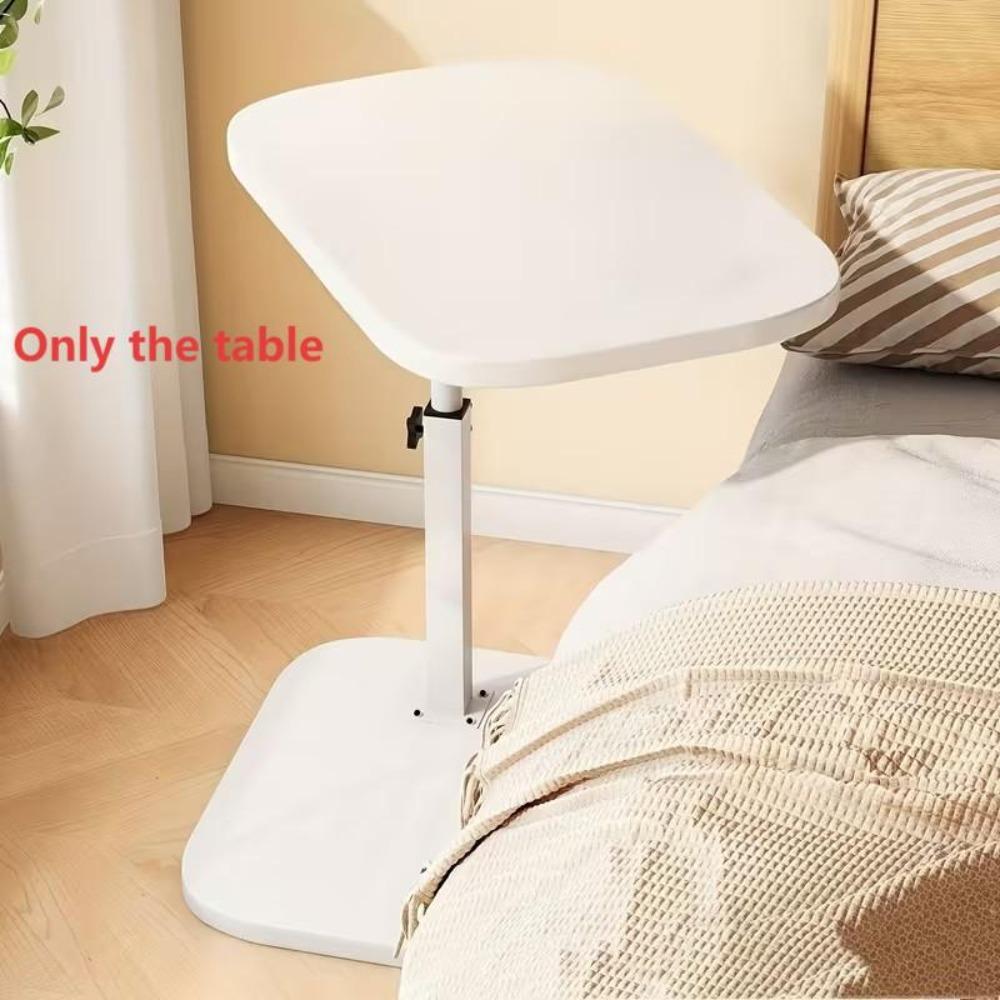 Height-adjustable desk featuring a 360° swivel tabletop, sturdy legs and a stable surface — this space-saving compact desk is ideal for home offices, gaming, living rooms and bedside use. It can support the weight of laptops, books and snacks,