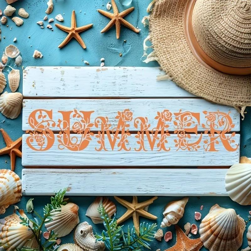 36 Floral Alphabet Number Stencils, Reusable Rose Letter Painting Stencils, Hollow Graffiti Stencils, Wall Stickers, Spray Molds, Crafts