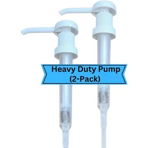 Heavy Duty Leak Proof BPA-Free Pump Dispenser 1oz 2-Pack for 1 Gallon Jugs, Suitable for Shampoo, Laundry Detergent, Water, Popcorn Butter, Snow Cone Syrup, Oils and other liquids
