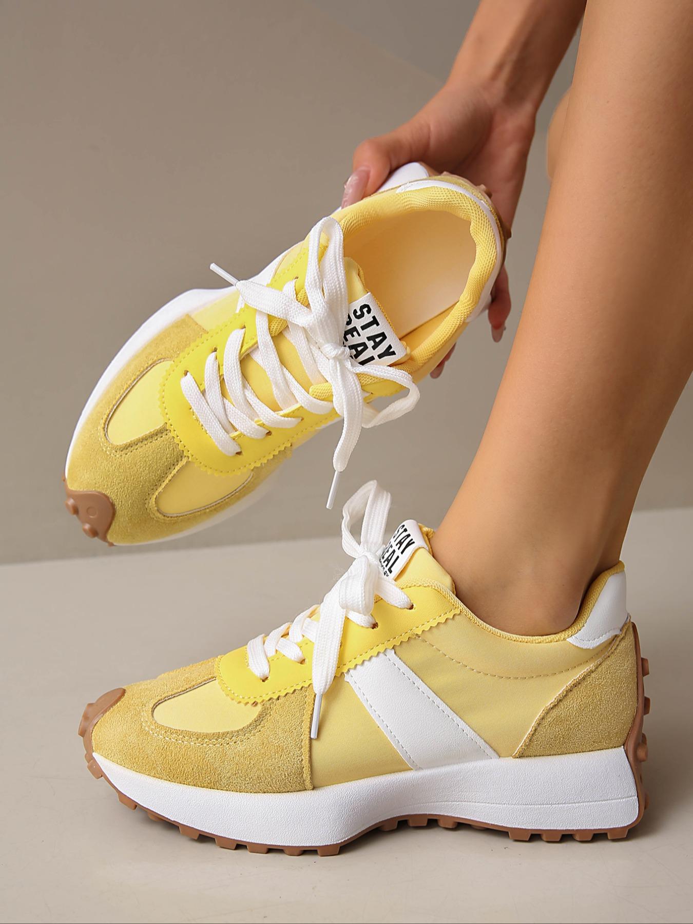 Women's Casual Vintage Sport Shoes, Colorblock Design, Student Flats, Perfect Holiday Gift Choice, Small Waist Comfortable Women's Shoes, Lightweight Casual Sneakers1123