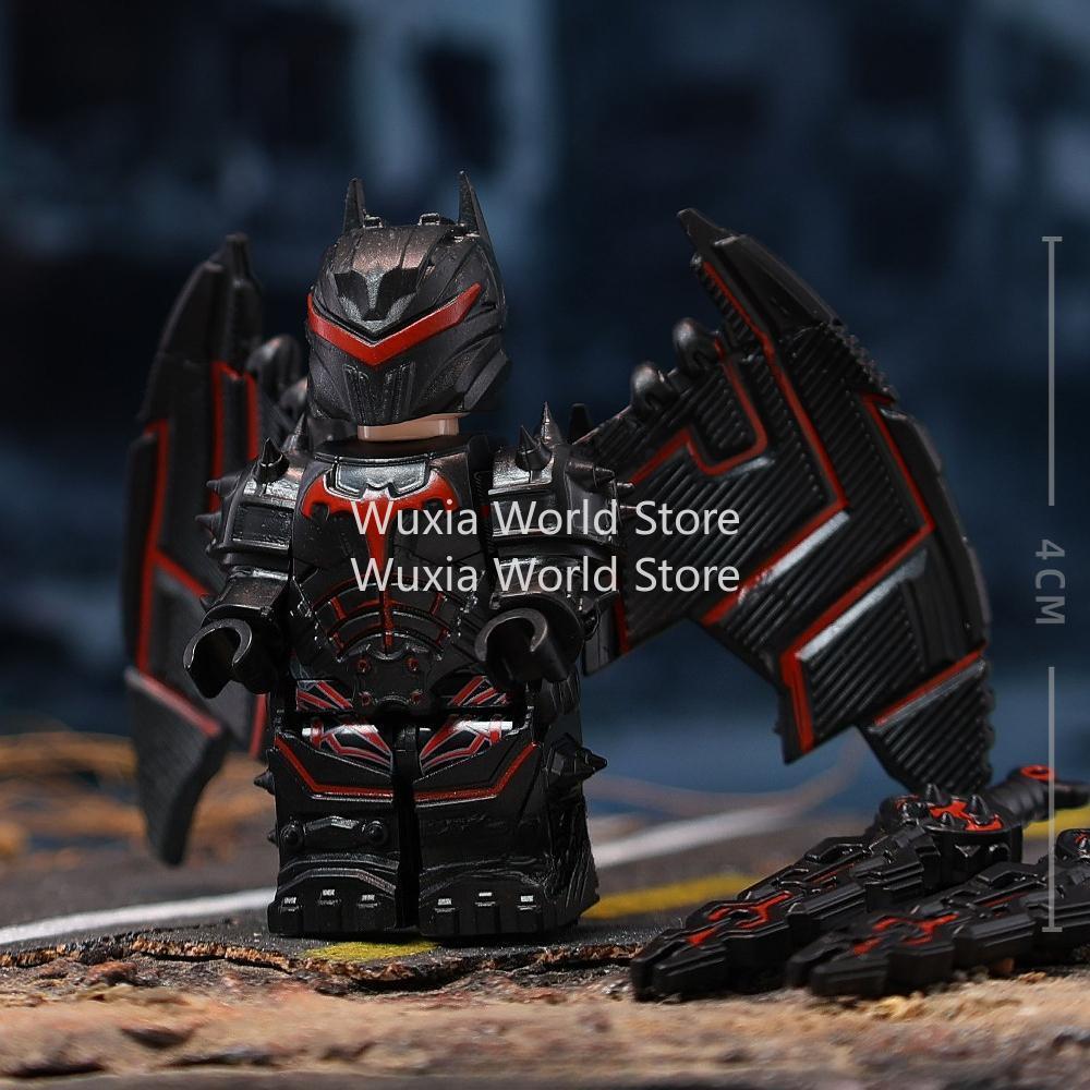 4cm Anime Themed Dark Knight Batman Heavy Armor PVC Minifigure, Collectors' Assembly Toy, Gift Ornament, Polyvinyl Chloride (Pvc)