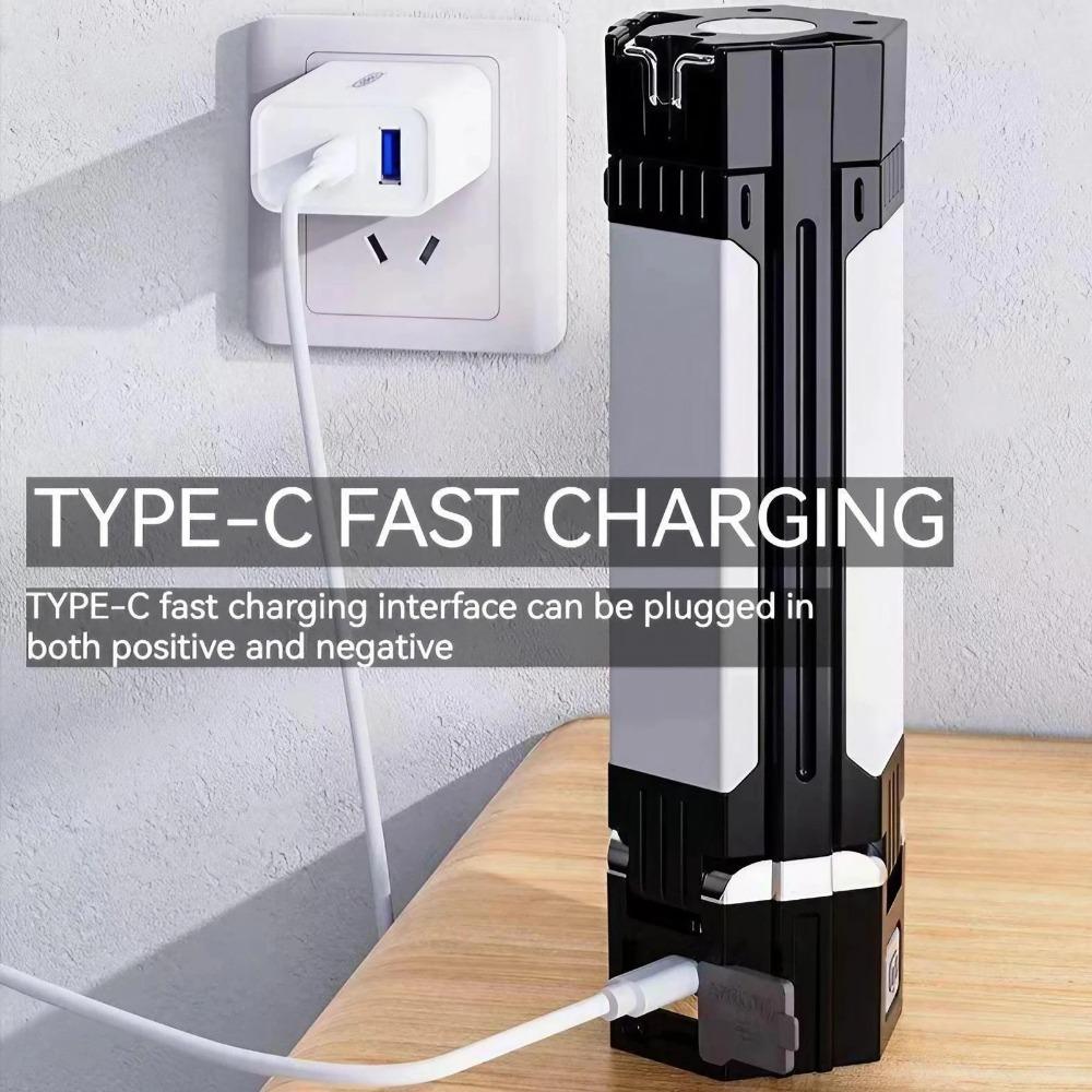 Portable Magnetic USb Camping Light, Adjustable LED Tent Lamp with SOs Emergency Signal, Rechargeable Flashlight for Outdoor Adventure Car Home Safety Efficient Lighting