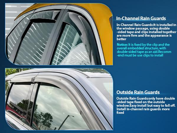 Nilight Vent Window Visors for Volkswagen (VW) Atlas 2018 2019 2020 2021 2022 2023 2024 2025, in-Channel Rain Guards, Original Window Deflectors-4PCS Car Cover dealsforyoudays