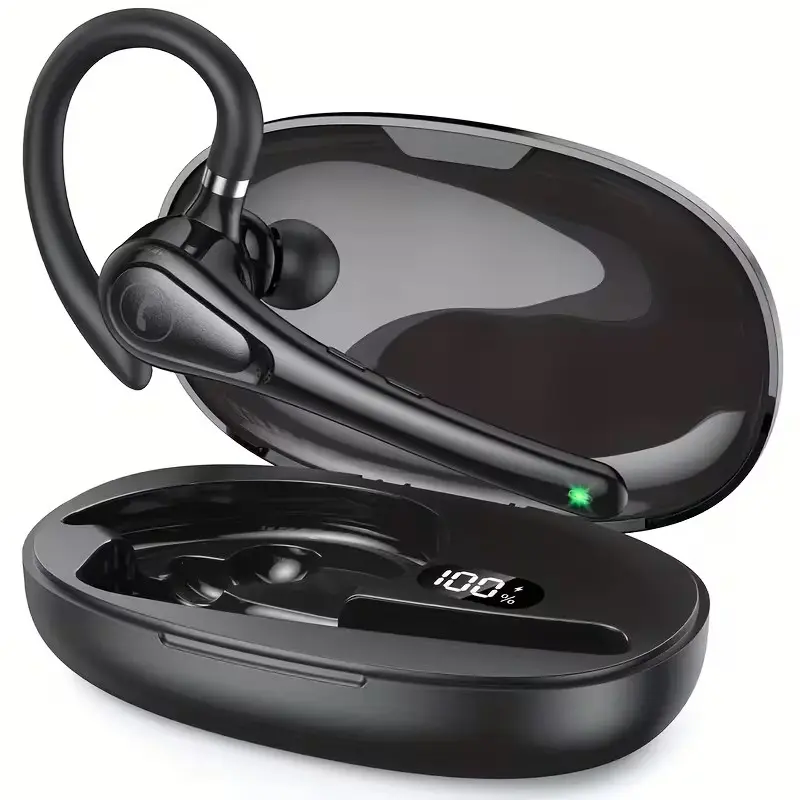 Wireless Business Headphones, Audio Wireless Headphones, Noise Cancellation Headphones, Noise Reduction Headphone, Usb Charging Headset, Single Ear Headphones, LED Display, 12 Hours Talk Time And Microphone, Business/Work/Music, Electronic Gifts