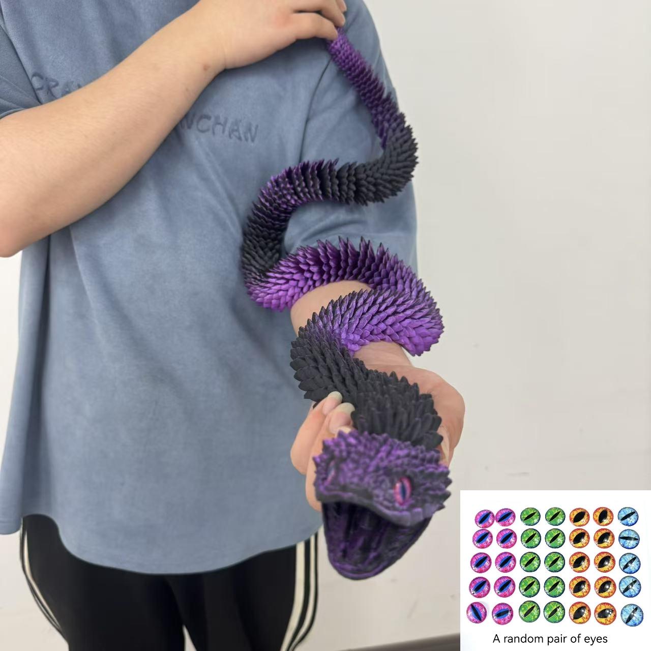 3D Printed Python Model 110cm/43.31inch, Creative Snake Decoration with Realistic Eyes, Home Decor, Creative Modern Decoration, Indoor Outdoor Use, Lifelike Design, Interior Decoration Accessories