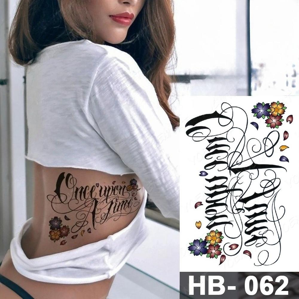 Handwritten font waterproof temporary tattoo sticker text word Chicano letter tattoo arm shoulder fake tattoo suitable for women and men