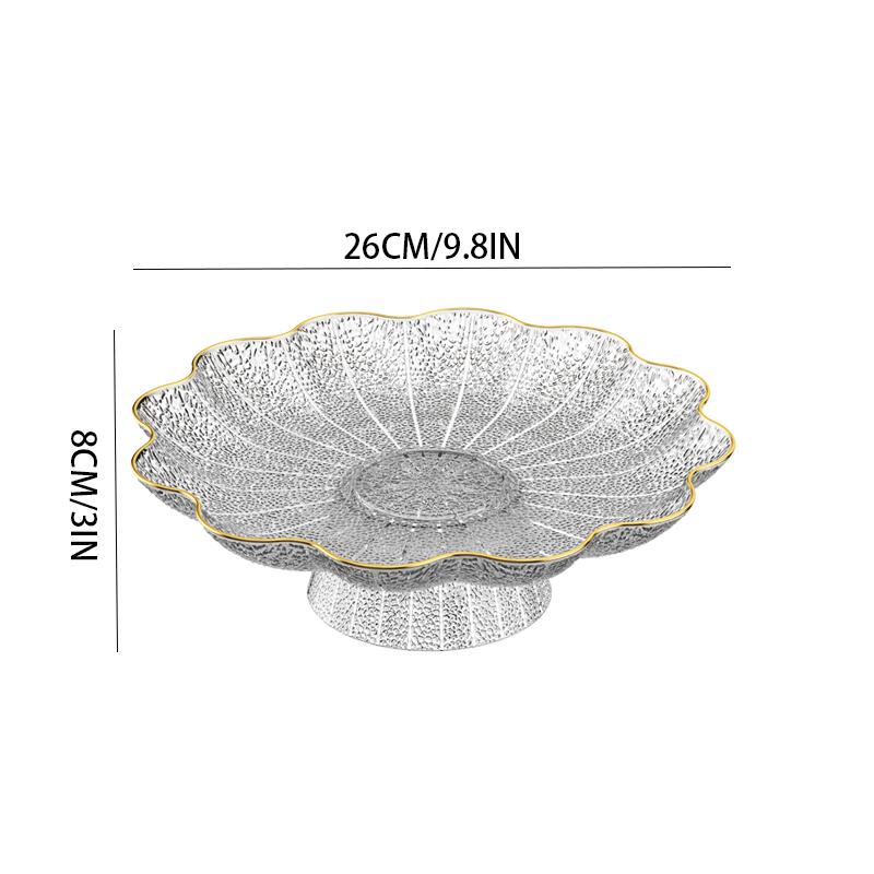 Beautiful Multi-Layer Fruit and Snack Tray, Round Plastic Design with Elegant Leaf Pattern, Perfect Kitchen Decoration, Salad Serving Plates