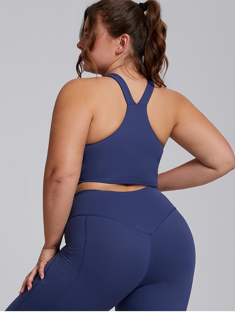 2026 Women's Plus Size 2 Piece Workout Set High Waisted Yoga Leggings with Pockets & Sports Bra