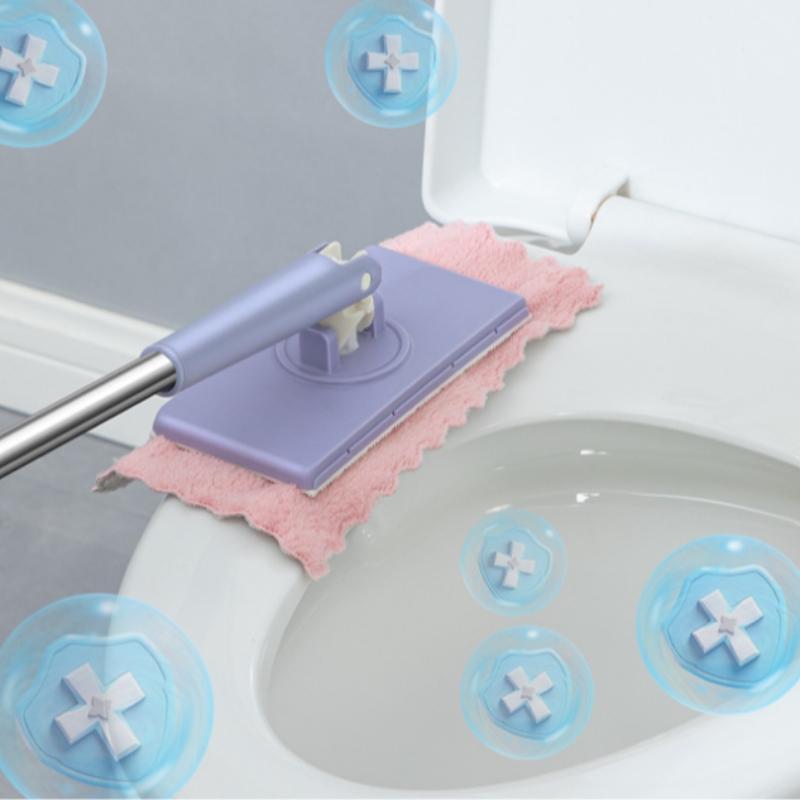 Portable Self-Squeeze Mop Set, Flat Mops, Reusable Cleaning Tool for Hard Floors, Compact Bathroom & Home Maintenance Accessory