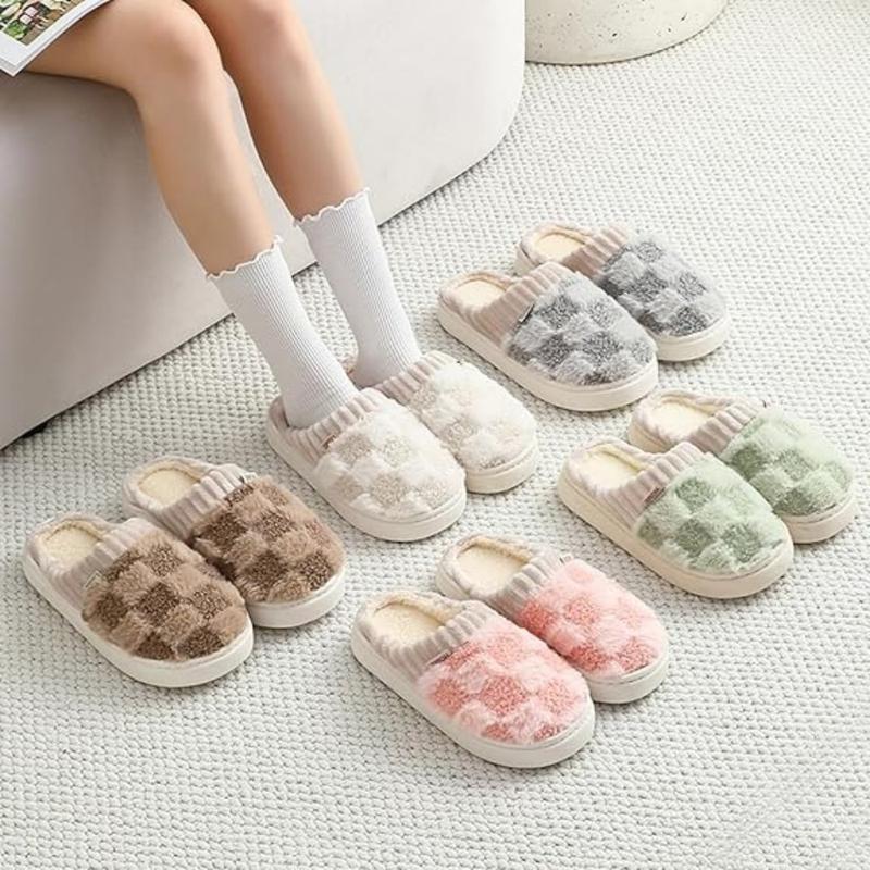 Cotton slippers for women, anti slip cashmere for warmth, monthly slippers for indoor home, cute and fluffy cotton Walking Shoes houseslippers swag Slide