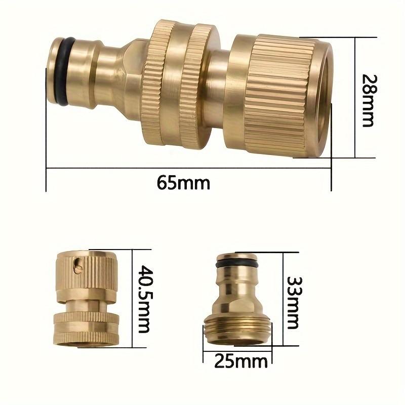 2 Quick Connect Hoses for Garden Faucet, Eu Standard Metal Material, Easy Connection Design, Compatible with 3/4 Inch Hose Fittings, Garden Hose Adapter, Garden Hose Connector, Water Hose Quick Connect