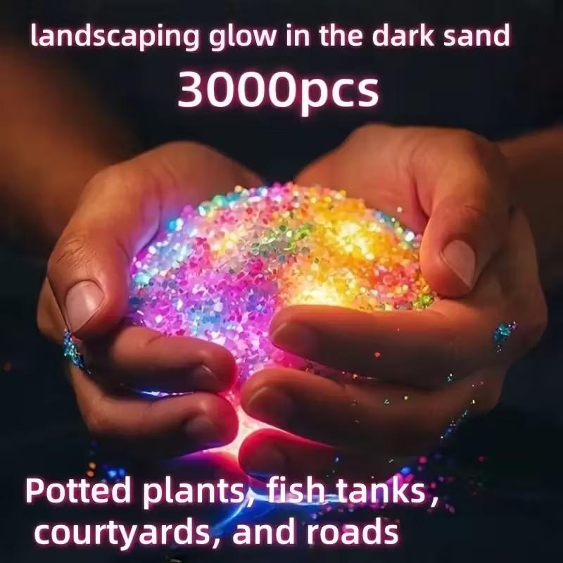 3000 Pieces/lot Glow-In-The-Dark Garden Sand, Perfect for Gardens, Weddings, Parties, Festivals & Aquariums Decorations